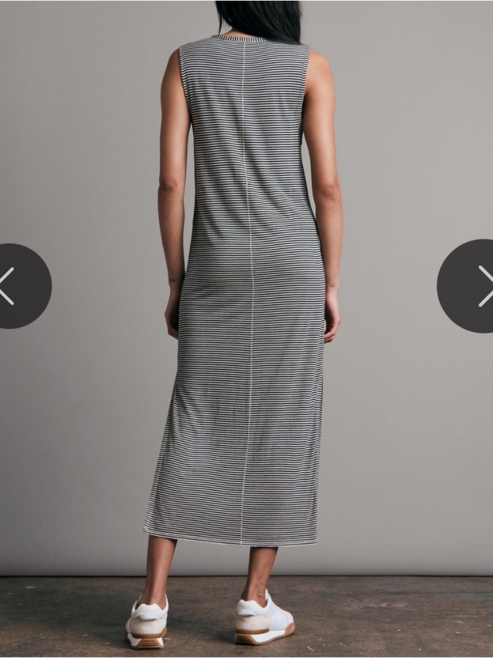 Rag & Bone Michal Striped Slub Jersey Midi Dress Sz S Casual Linen Blend NWT - Picture 4 of 16